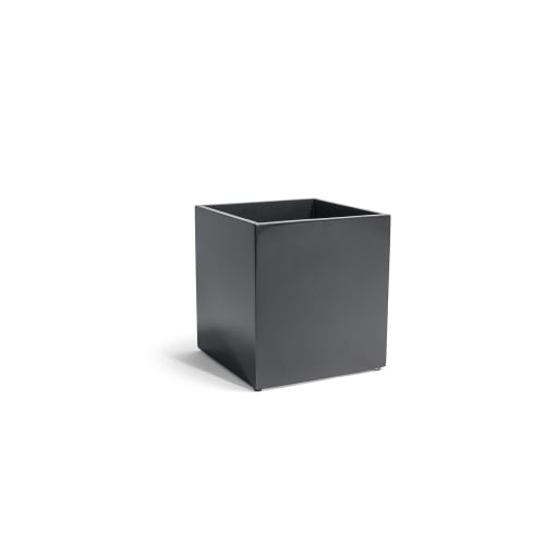 New York Cube Wastebasket, 8 Quart, Onyx